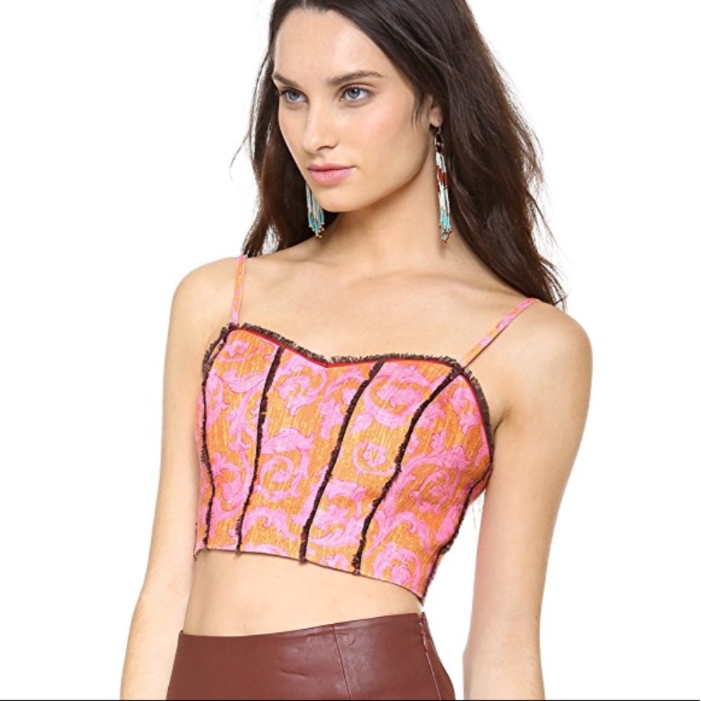 Instant Crush Bustier Bralette Boho Fringe CropTop - Picture 6 of 8